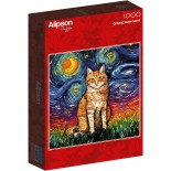 Puzzle 1000 piese Alipson - Orange Tabby Night (Alipson-Puzzle-50043)