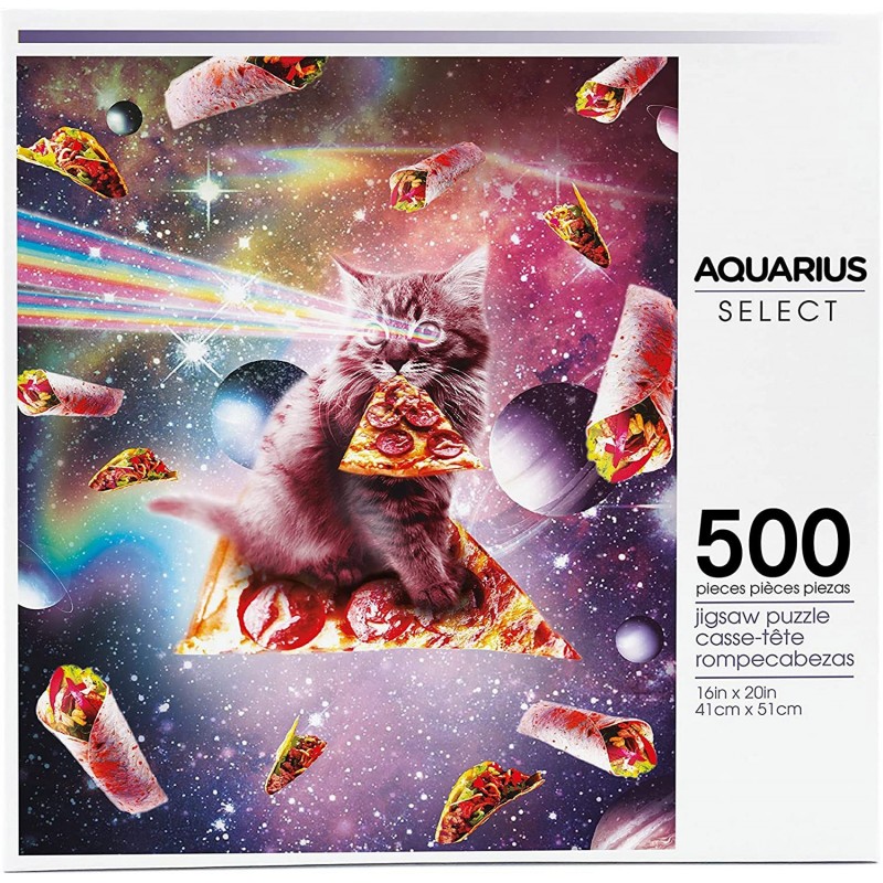 Puzzle 500 piese Aquarius - Random Galaxy Cat Pizza (Aquarius-Puzzle-62522)