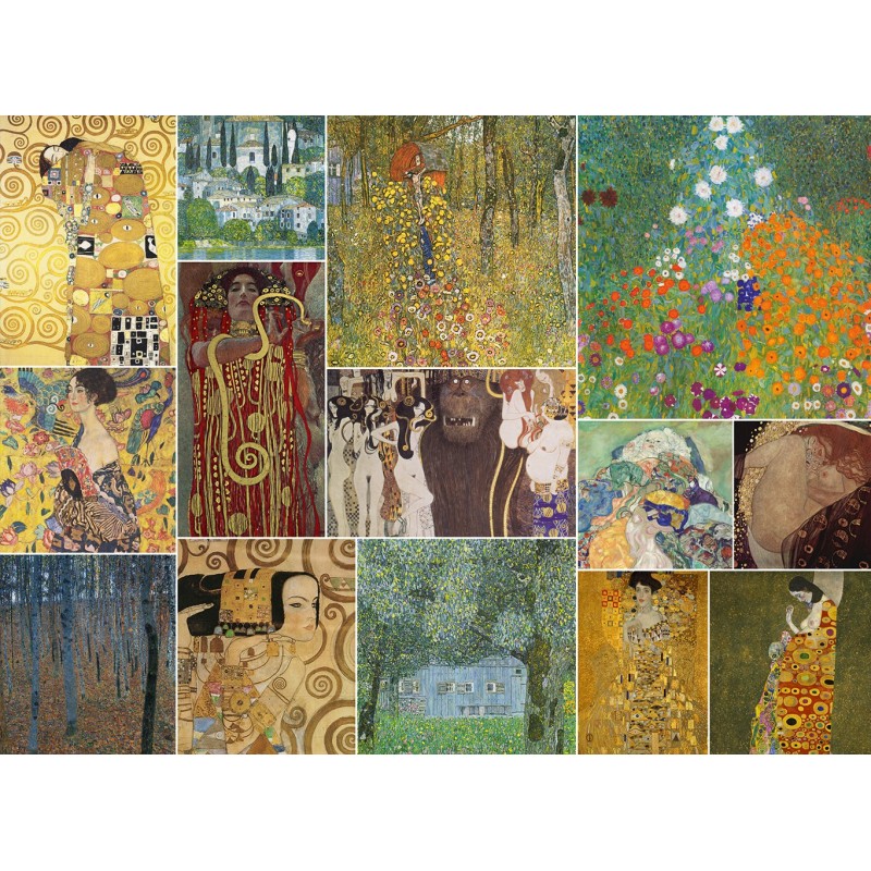 Puzzle 6000 piese Bluebird Puzzle - Gustav Klimt: Collage (Art-by-Bluebird-60156)