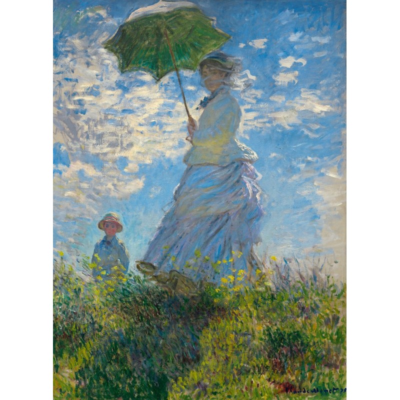 Puzzle 3000 piese Bluebird Puzzle - Claude Monet: Woman with a Parasol, 1875 (Art-by-Bluebird-60160)