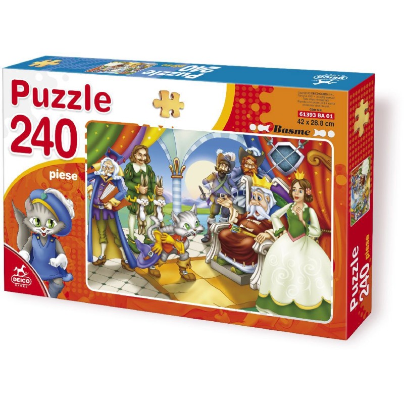 Puzzle 240 piese D-Toys - The Puss in...