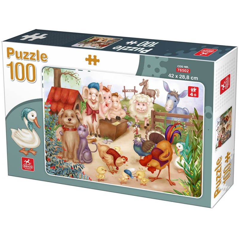 Puzzle 100 piese D-Toys - Farm...