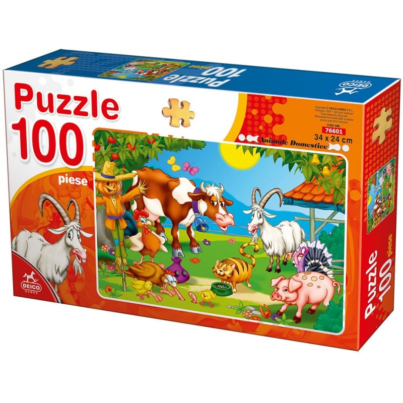 Puzzle 100 piese D-Toys - Farm...