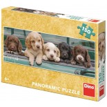 Puzzle 150 piese XXL panoramic Dino - Puppies (Dino-39332)
