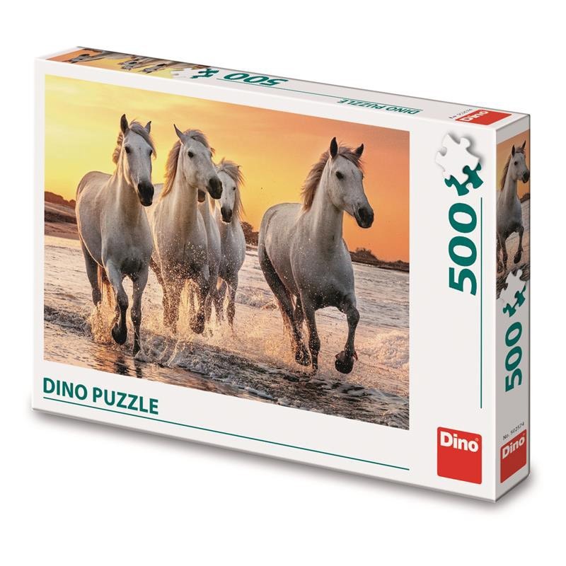 Puzzle 500 piese Dino - Horses on the...