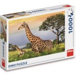 Puzzle 1000 piese Dino - Giraffe Family (Dino-53294)