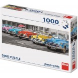 Puzzle 1000 piese panoramic Dino - Cars Meeting (Dino-54546)