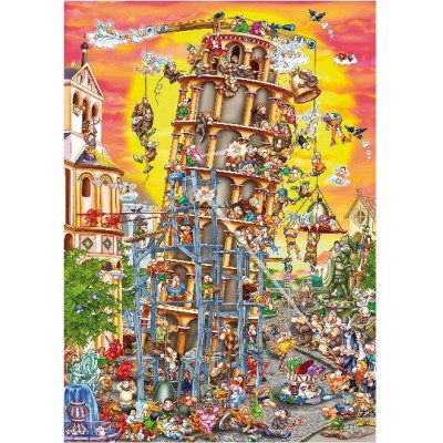 Puzzle 1000 piese D-Toys - Cartoon Collection :Pisa Tower...