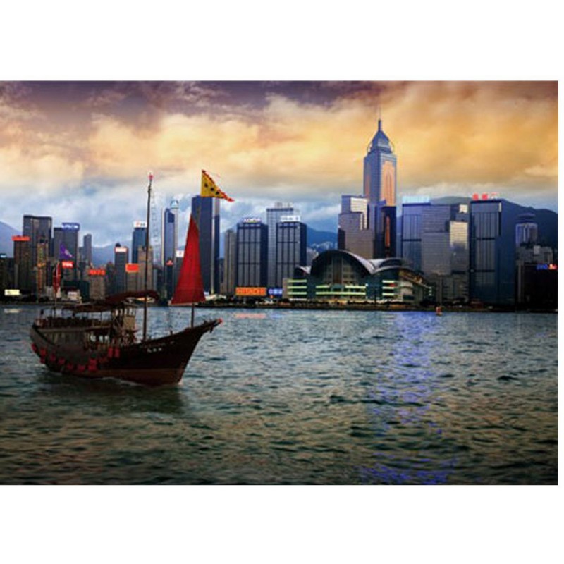 Puzzle 1000 piese D-Toys - Nocurnal Landscapes : Hong Kong Island (DToys-70548)