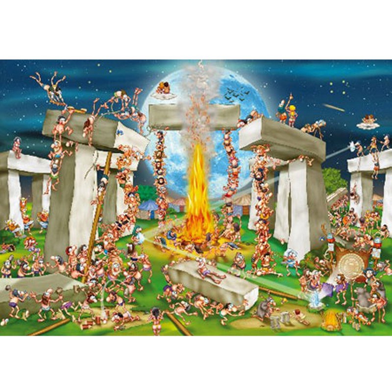 Puzzle 1000 piese D-Toys - Cartoon Collection : Stonehenge (DToys-70906)