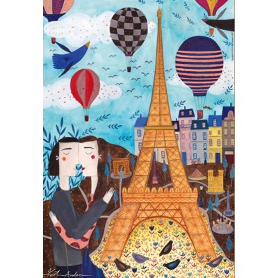 Puzzle 1000 piese D-Toys - Andrea Kurti:Paris (Dtoys-73730) 2