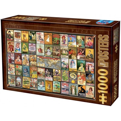 Puzzle 1000 piese D-Toys - Vintage Collage - Teas...