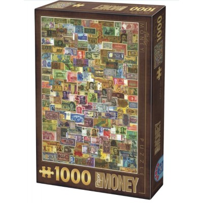 Puzzle 1000 piese D-Toys - Vintage Collage - Banknotes...