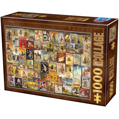 Puzzle 1000 piese D-Toys - Vintage Collage - Bicycle...