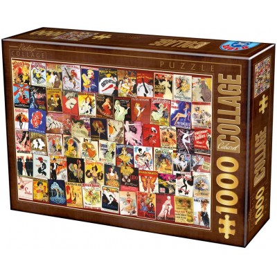 Puzzle 1000 piese D-Toys - Vintage Collage - Cabaret...