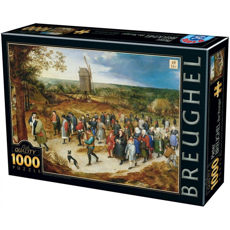 Puzzle 1000 piese D-Toys - Pieter Bruegel: The Marriage Procession (Dtoys-76854)