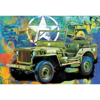 Puzzle 550 piese Eurographics - Military Jeep Tin...