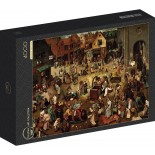 Puzzle 4000 piese Grafika - Pieter Bruegel:The Fight Between Carnival and Lent, 1559 (Grafika-02995-P)