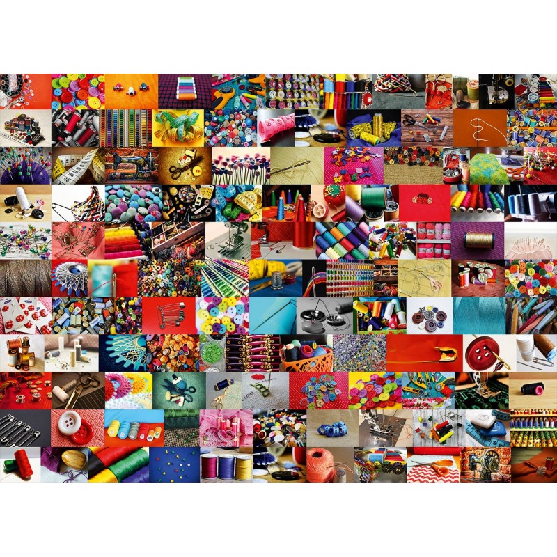 Puzzle 3000 piese Grafika - Collage - Sewing (Grafika-03000-P)