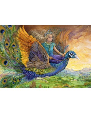 Puzzle 1000 piese Grafika - Josephine Wall: Peacock Princess (Grafika-F-32391)