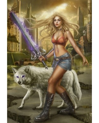 Puzzle 1000 piese Grafika - Cris Ortega: The Wolf's Sword (Grafika-F-32457)