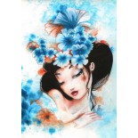Puzzle 1000 piese Grafika - Misstigri:Blue Flowers (Grafika-F-32544)
