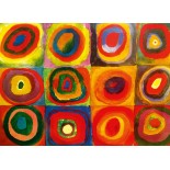 Puzzle 300 piese Grafika - Vassily Kandinsky: Color Study:Squares with Concentric Circles (Grafika-F-32670)