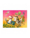 Puzzle 65 piese din lemn Davici - Flying Cows (HCM-Kinzel-69167)