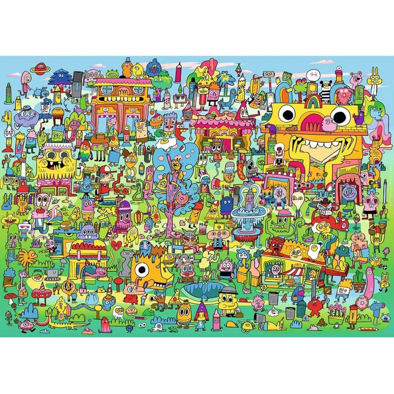 Puzzle 1000 piese Heye - Doodle Village (Heye-29936)