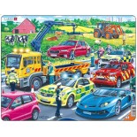 Puzzle 26 piese Larsen - Rescue Vehicles on the Highway (Larsen-Pg3)
