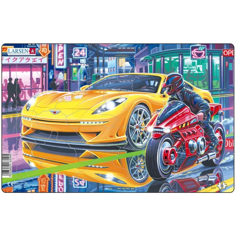 Puzzle 30 piese Larsen - Sports Cars...
