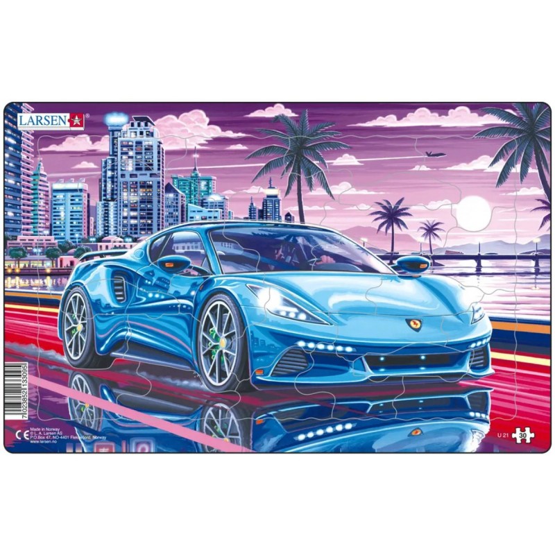 Puzzle 30 piese Larsen - Sports Cars...