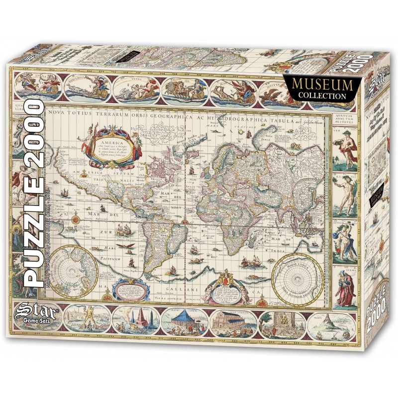 Puzzle 2000 piese Star Puzzle - Map...