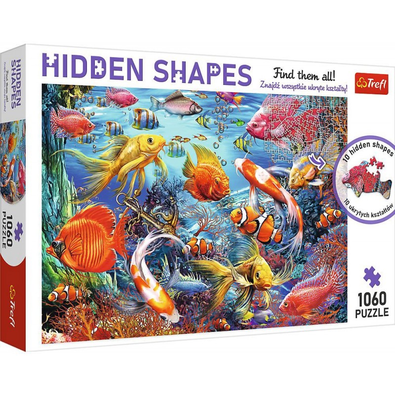 Puzzle 1060 piese Trefl - Hidden Shapes - Underwater Life (Trefl-10676)