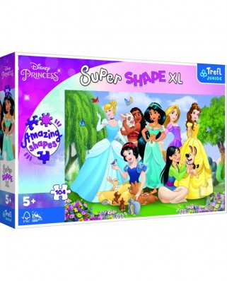 Puzzle 104 piese XXL Trefl - Princesses in the Garden (Trefl-50019)