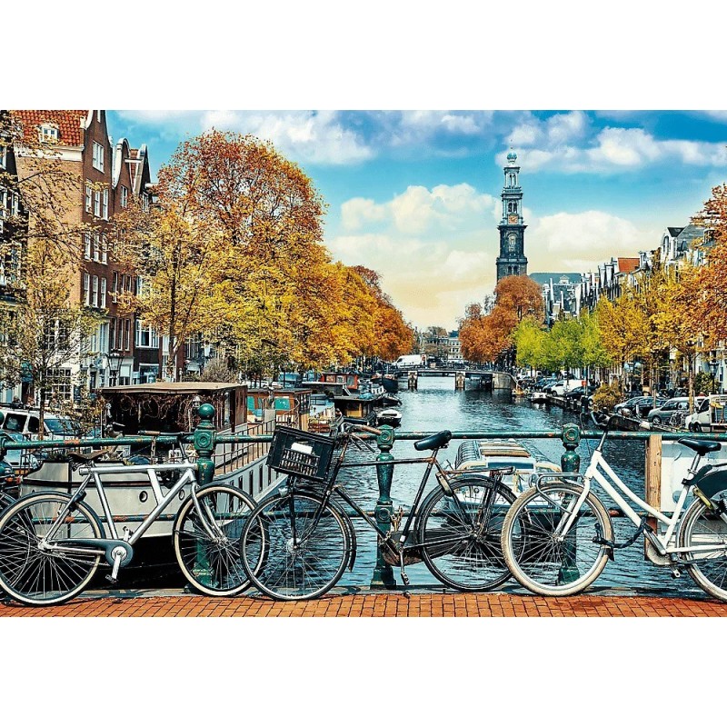 Puzzle 1000 piese Trefl - Autumn in Amsterdam - The Netherlands (Trefl-Prime-10702)