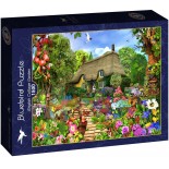 Puzzle 1500 piese Bluebird Puzzle - English Cottage Garden (Bluebird-Puzzle-F-90010)
