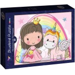 Puzzle 48 piese Bluebird Puzzle - The Unicorn and The Princess (Bluebird-Puzzle-F-90042)