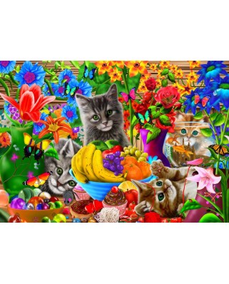 Puzzle 104 piese Bluebird Puzzle - Kitten Fun (Bluebird-Puzzle-F-90060)