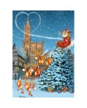 Puzzle 104 piese Bluebird Puzzle - Francois Ruyer: Cathedrale de Strasbourg a Noel (Bluebird-Puzzle-F-90066)