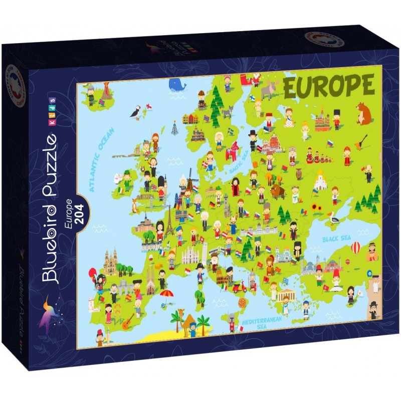 Puzzle 204 piese Bluebird Puzzle -...