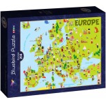 Puzzle 204 piese Bluebird Puzzle - Europe (Bluebird-Puzzle-F-90072)