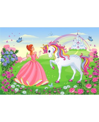 Puzzle 300 piese Bluebird Puzzle - The Princess and the Unicorn (Bluebird-Puzzle-F-90090)