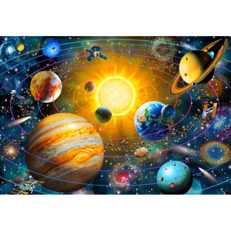 Puzzle 300 piese Bluebird Puzzle - Ringed Solar System (Bluebird-Puzzle-F-90093)