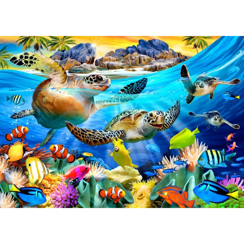 Puzzle 1000 piese Bluebird Puzzle - Turtle Beach (Bluebird-Puzzle-F-90236)