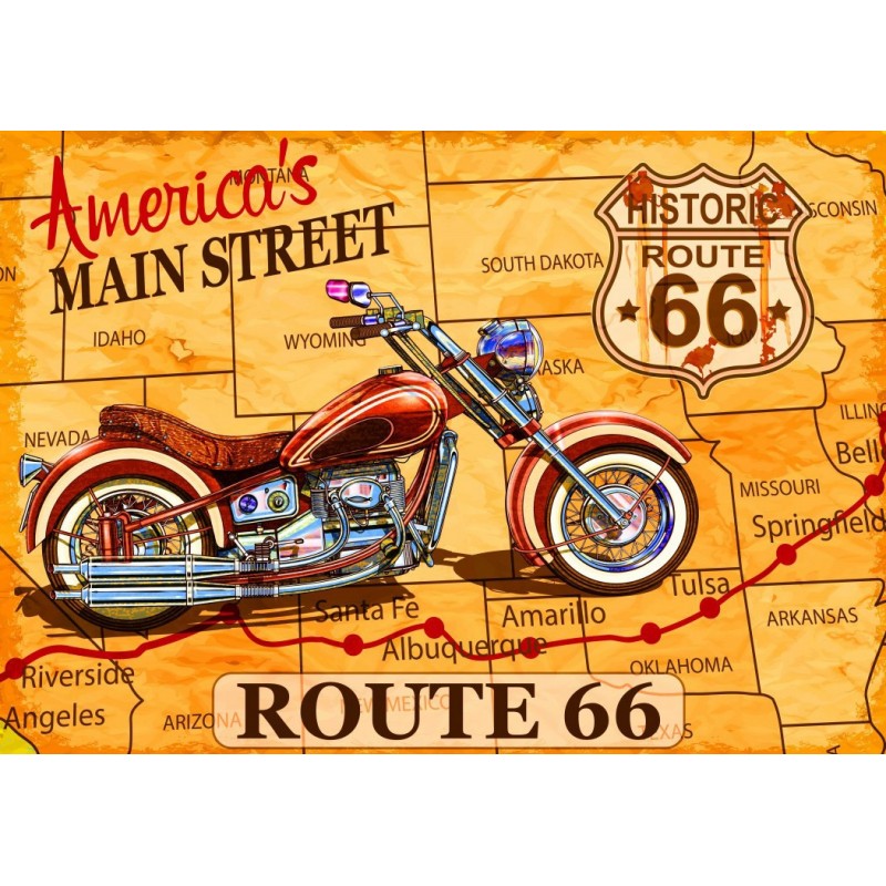 Puzzle 1000 piese Bluebird Puzzle - Route 66 (Bluebird-Puzzle-F-90256)