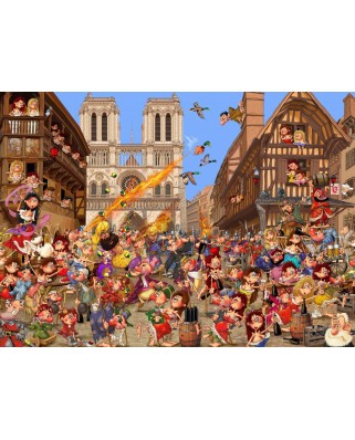 Puzzle 1500 piese Bluebird Puzzle - Francois Ruyer: La Cour des Miracles ! (Bluebird-Puzzle-F-90317)