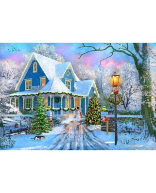 Puzzle 1000 piese Bluebird Puzzle - Christmas at Home (Bluebird-Puzzle-F-90330)