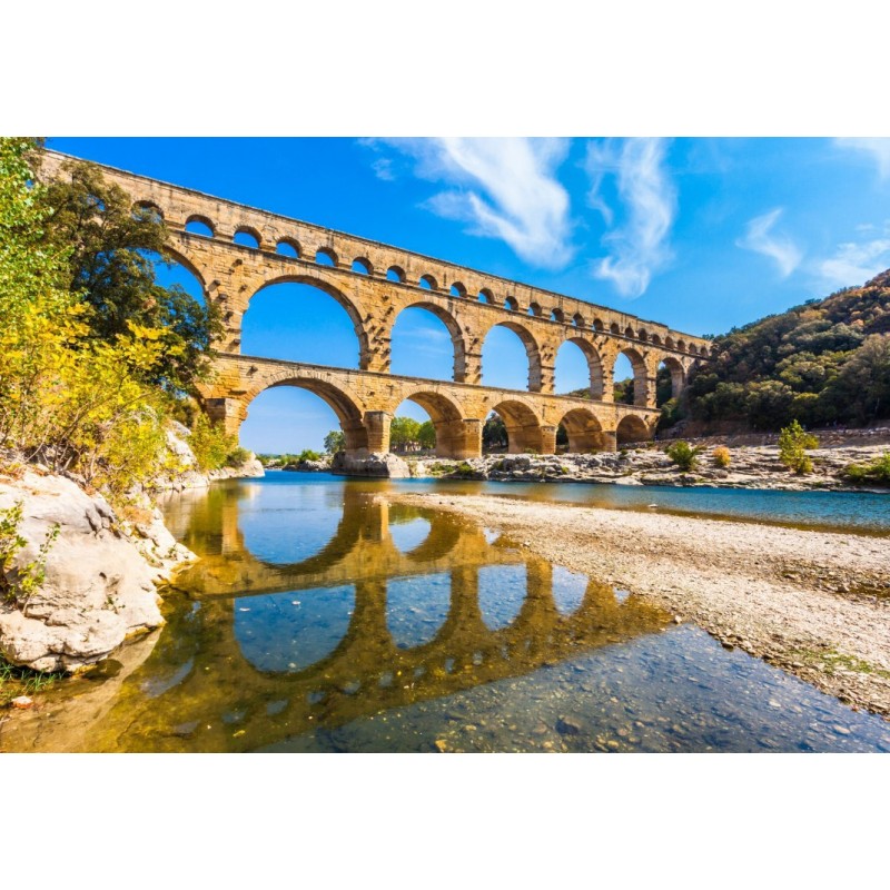 Puzzle 1000 piese Bluebird Puzzle - Pont du Gard, France (Bluebird-Puzzle-F-90376)