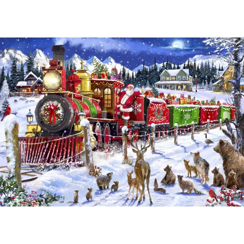 Puzzle 1000 piese Bluebird Puzzle - Santa Express Usa (Bluebird-Puzzle-F-90432)